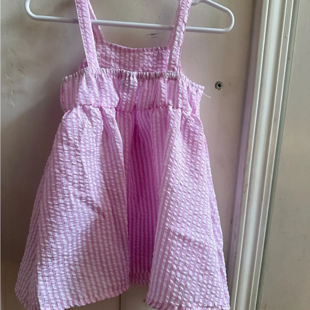 New Pink Seersucker Sundress